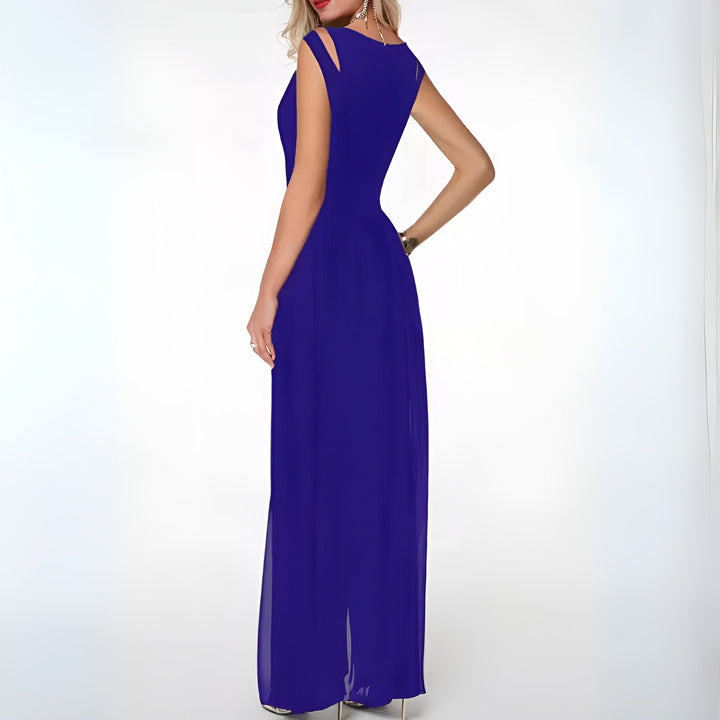 Camila | Women's Formal Chiffon Jumpsuit with Skirt Overlay