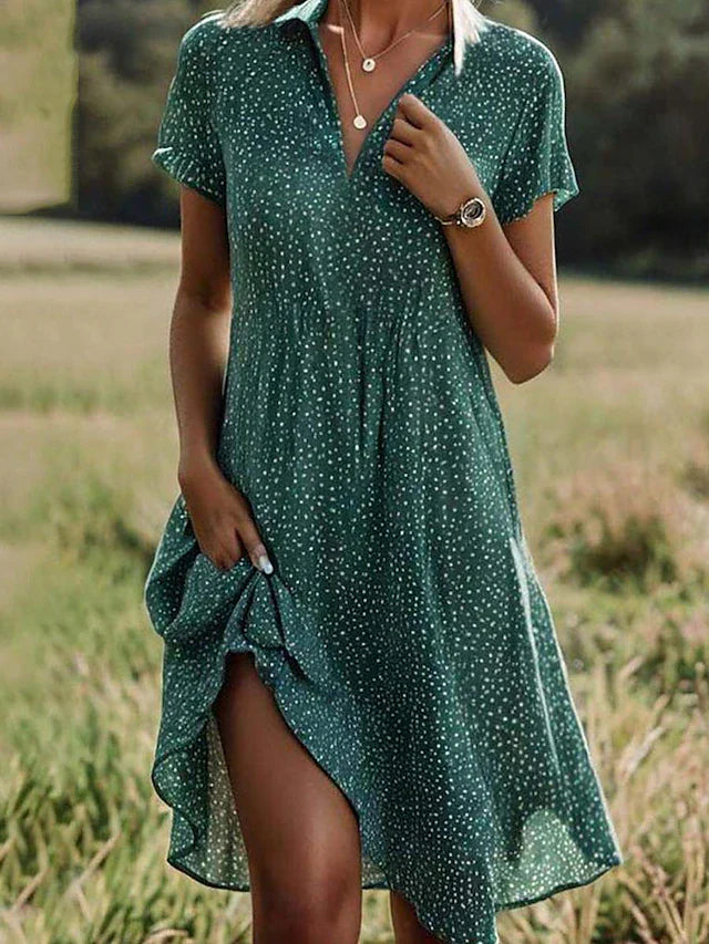 Bailey | Women's Short Sleeve Midi Dress with Prints