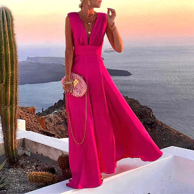 Julieta | Women's Sleeveless Maxi Dress with V-neck