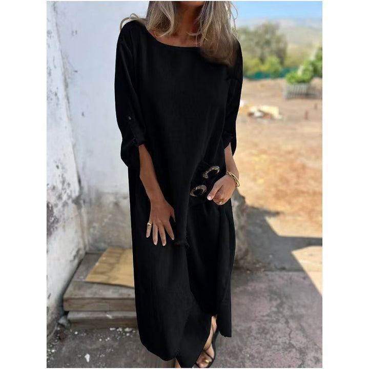 Eleanor | Women's Long Sleeves Robe Style Top and Pants Set