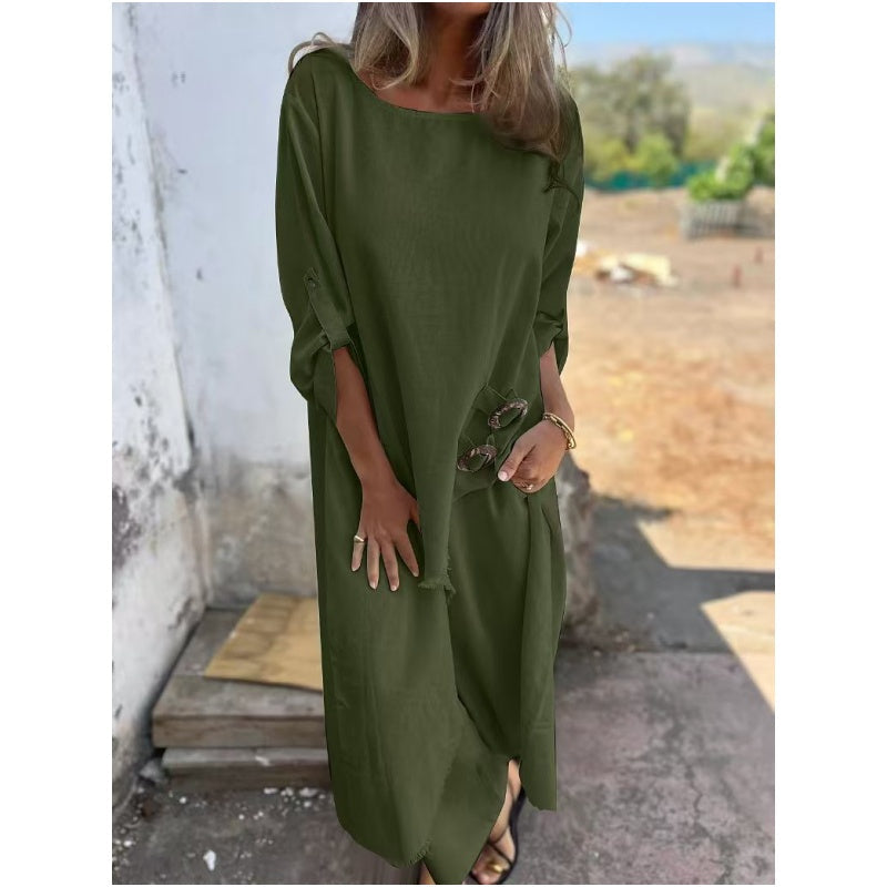 Eleanor | Women's Long Sleeves Robe Style Top and Pants Set