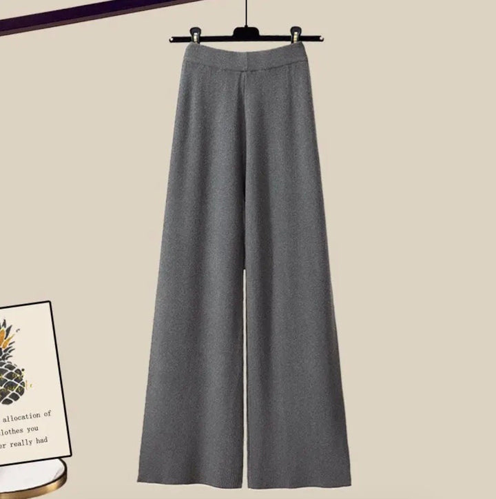 Veronica | Women's Chic 3- Piece High Waist Wide Leg Pant Set