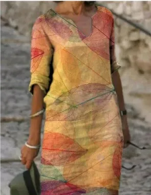 Jewel | Women's Graphic Print V Neck Summer Mini Dress