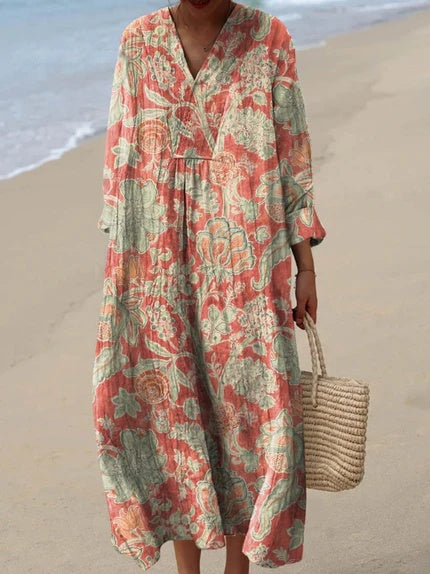 Clara | Women's Vintage Empire Waist Floral Dress